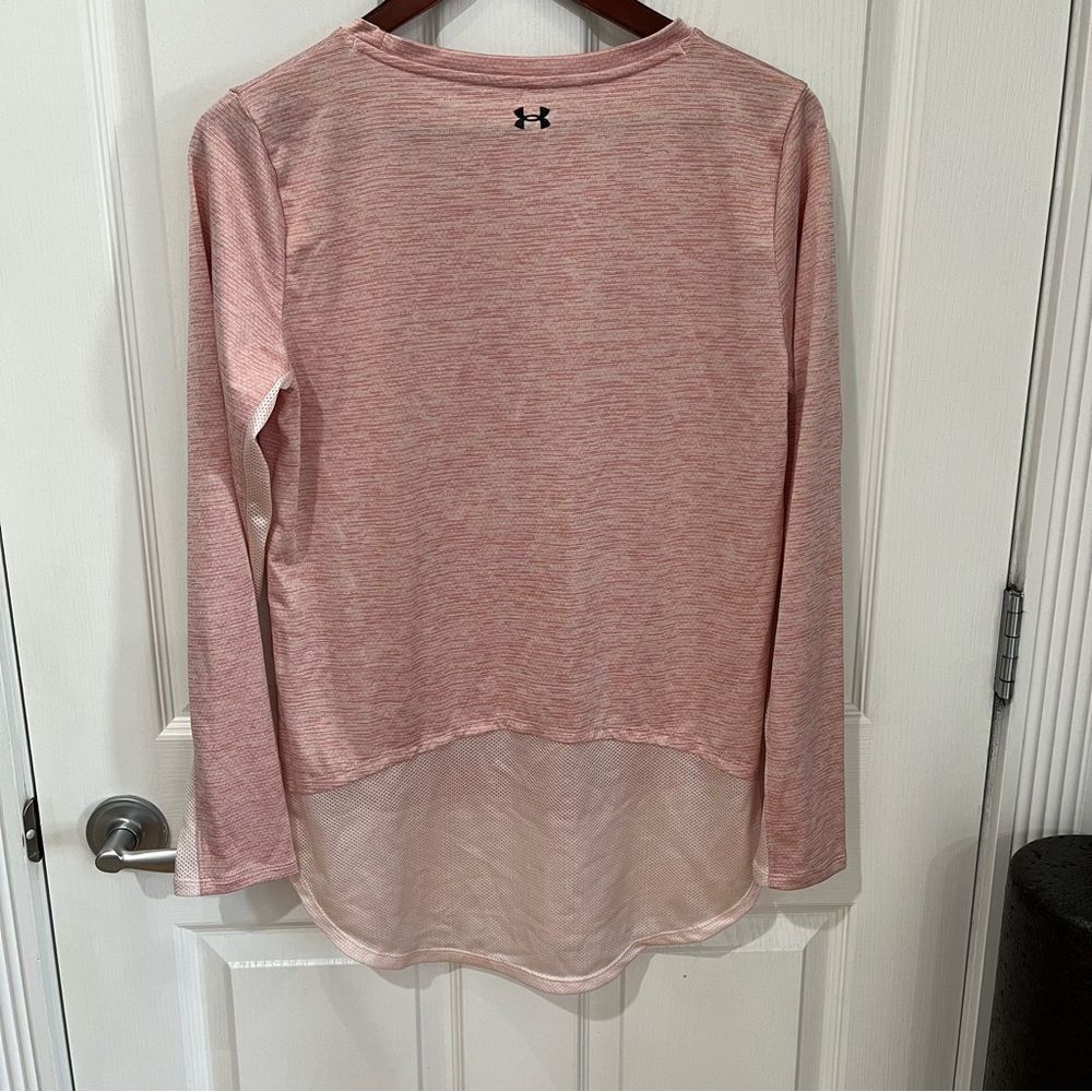 under armour pale pink long sleeve crew neck top size medium - Picture 7 of 13